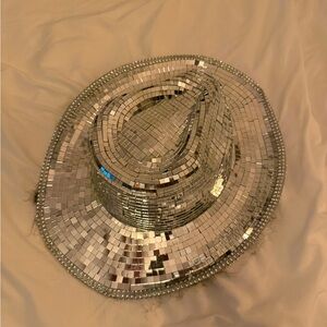 Silver Sequin Cowboy Hat